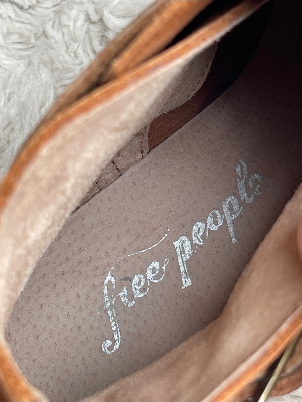 Free People Las Palmas Tan Leather Crisscross Ankle Boots Size 37 - Picture 8 of 9